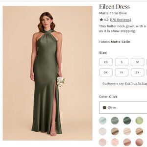 Birdy Grey Olive Bridesmaid Dress Size M